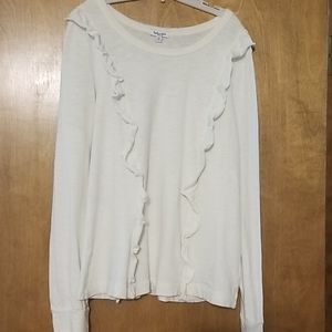Splendid long sleeve ruffle shirt